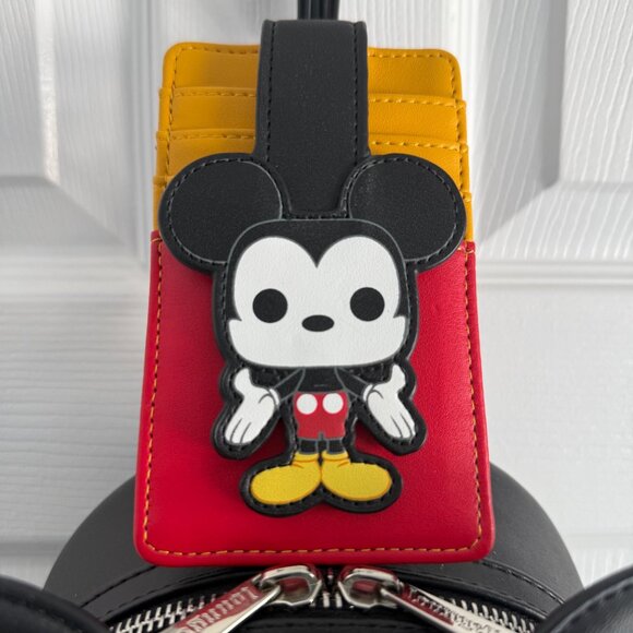 2pc Disney POP! Loungefly Mickey & MInnie Backpack W/Matching Card Holder main image 5